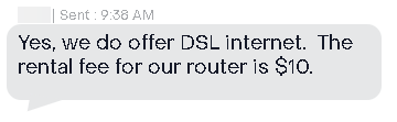 Frontier DSL Internet